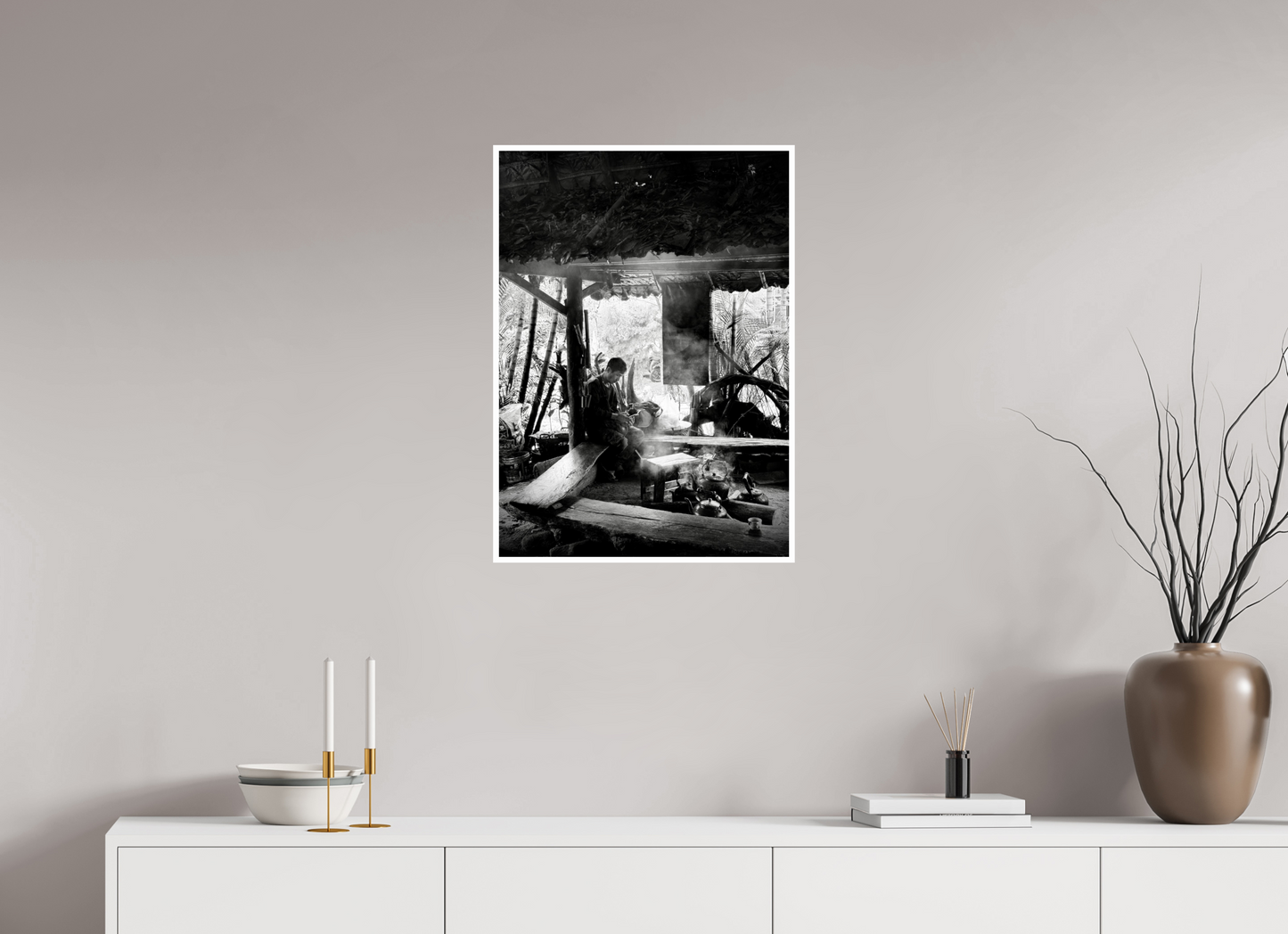 50 x 70 cm, Brillante Une cabane en Thaïlande