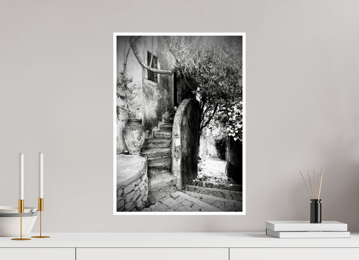 40 x 56 cm, BRILLANT Des marches en Sicile