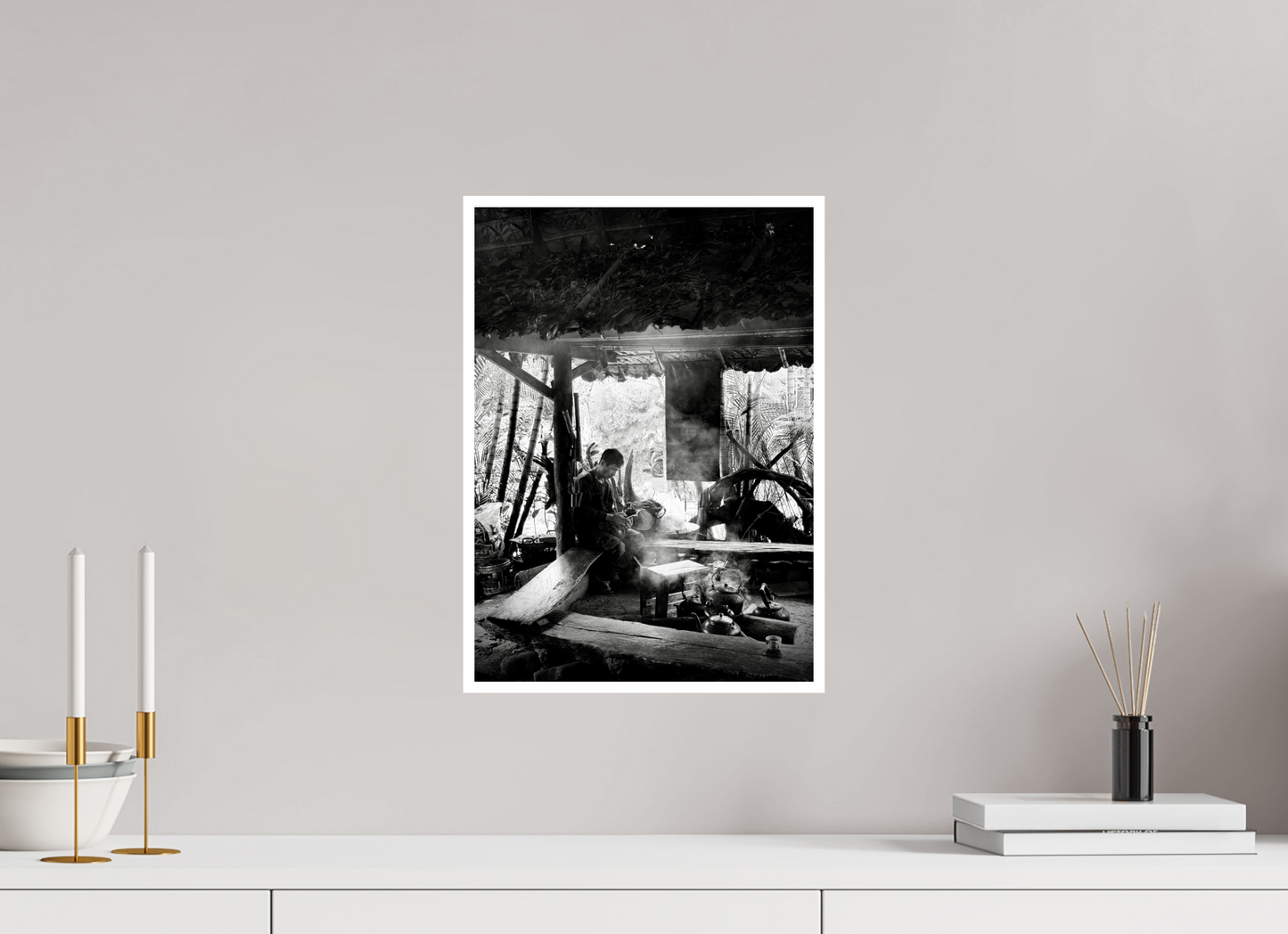 30 x 42 cm, Brillante Une cabane en Thaïlande