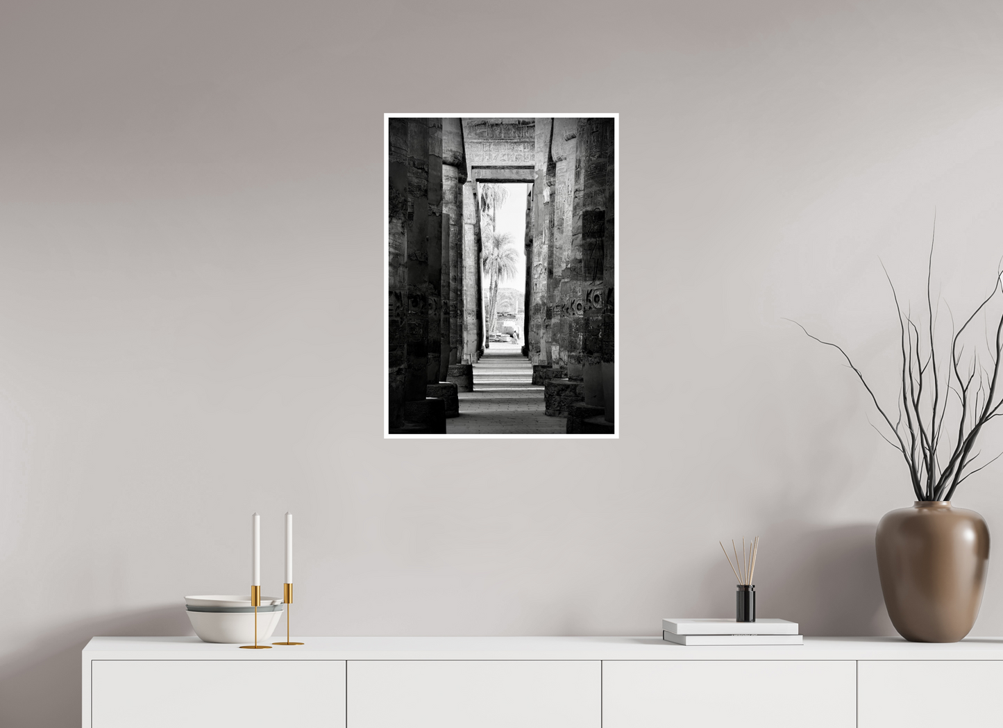 50 x 70 cm, Brillante Un temple en Égypte