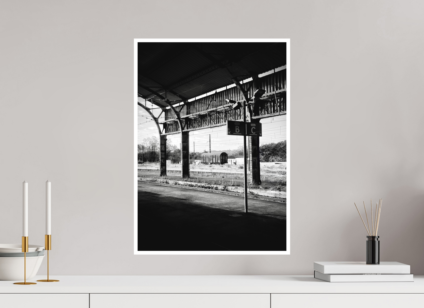 40 x 56 cm, MAT Un wagon dans les Pyrénées