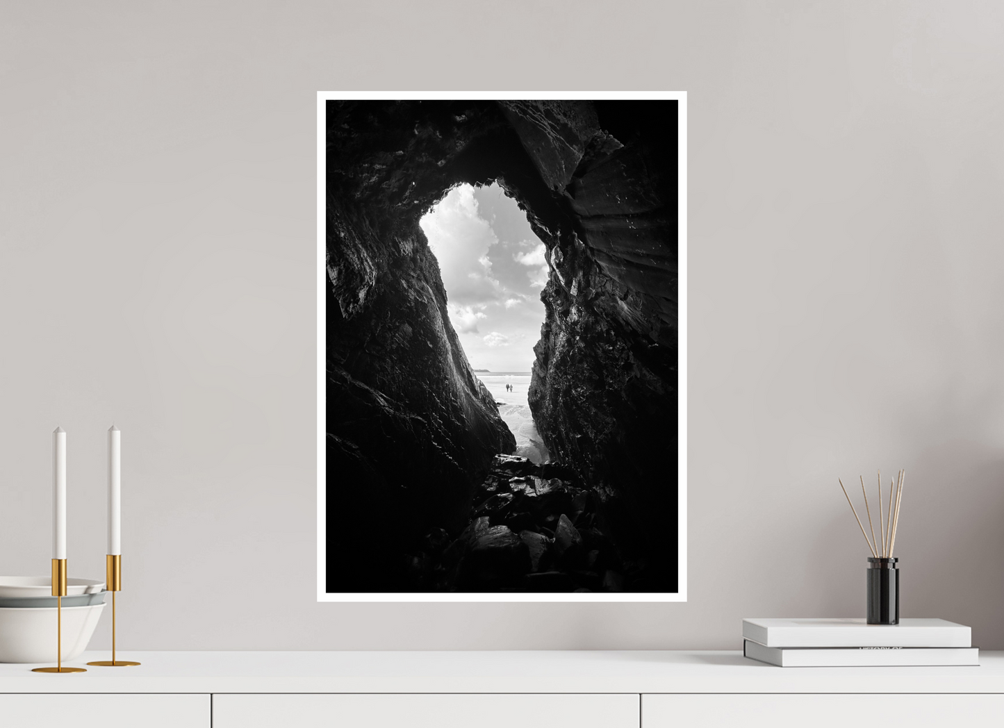 40 x 56 cm, Brillante Une grotte en Bretagne