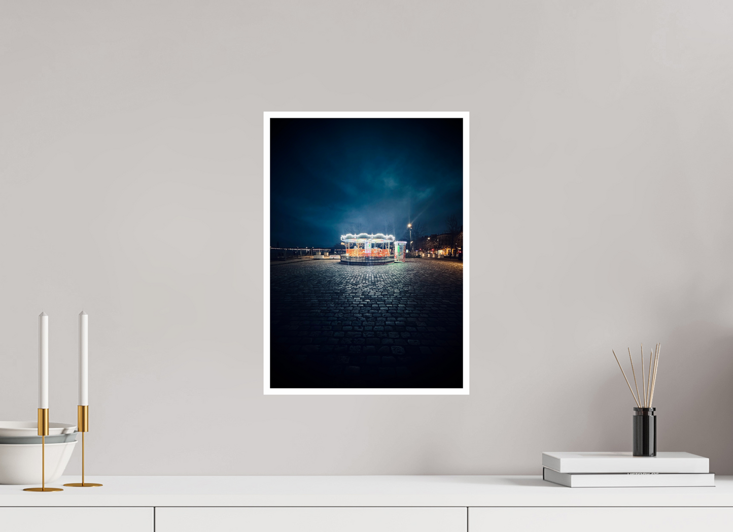 30 x 42 cm, Brillante Le manège sur les quais