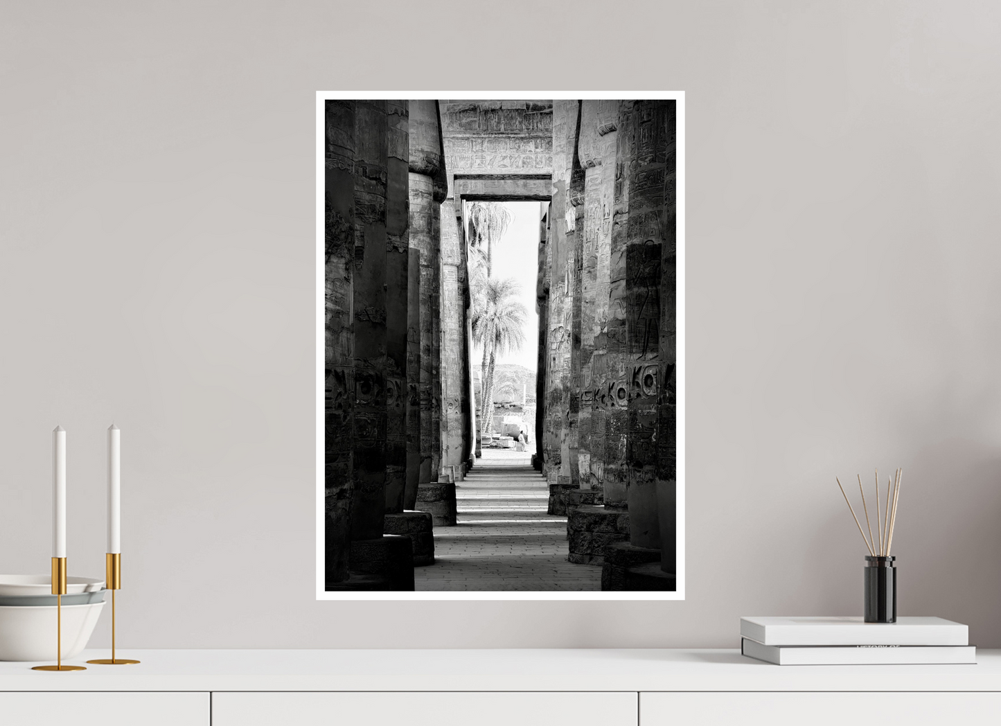 40 x 56 cm, Brillante Un temple en Égypte