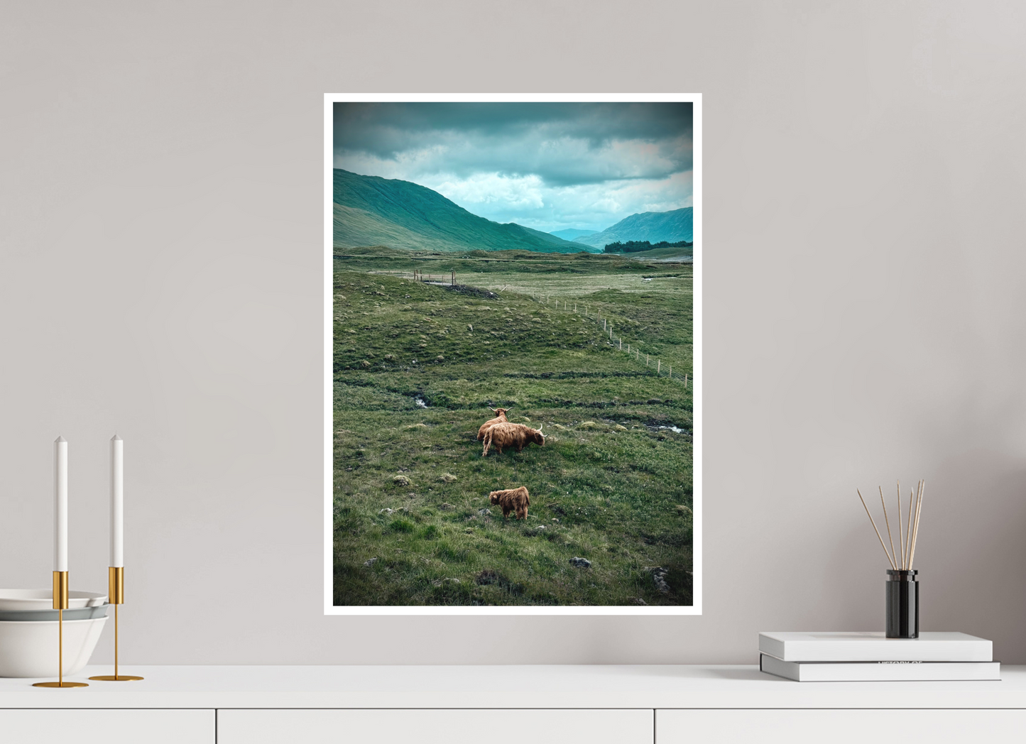 40 x 56 cm, Mate Les vaches des Highlands