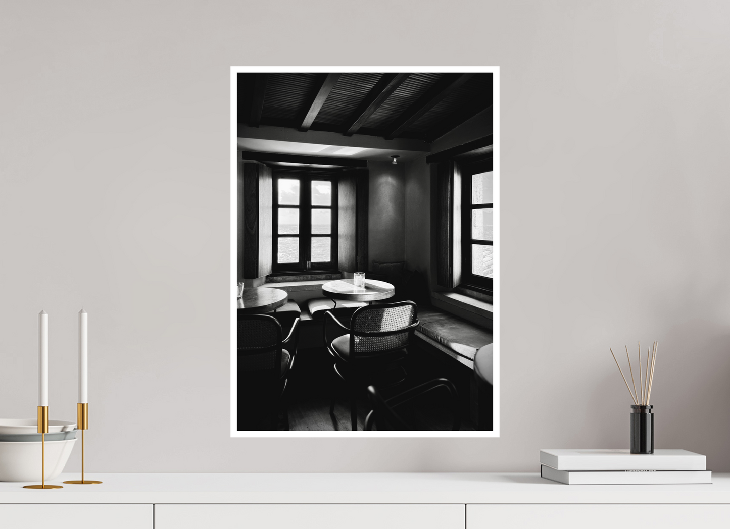 40 x 56 cm, Mate Des fenêtres en Grèce