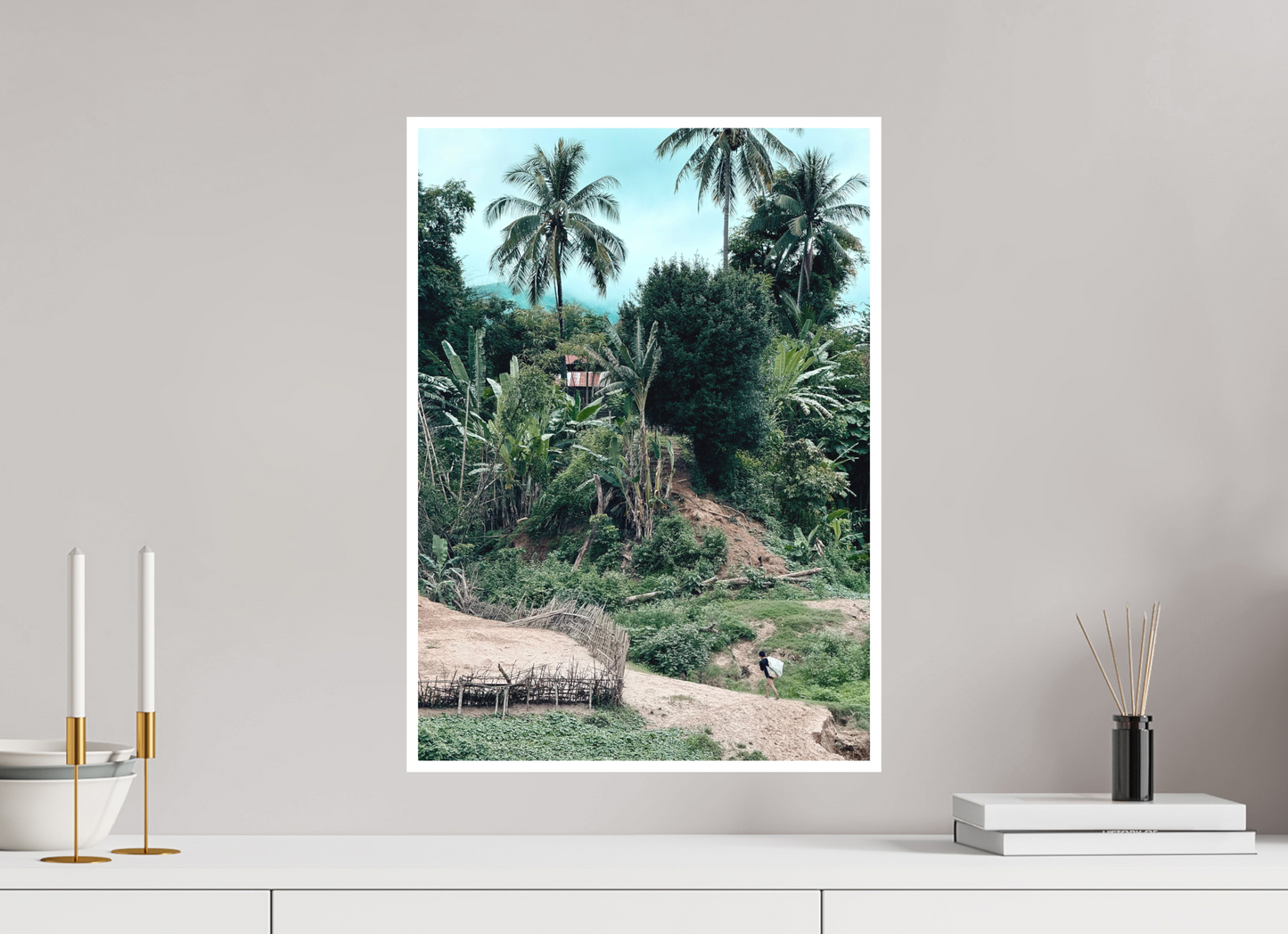 40 x 56 cm, Mate Un paysan au Laos