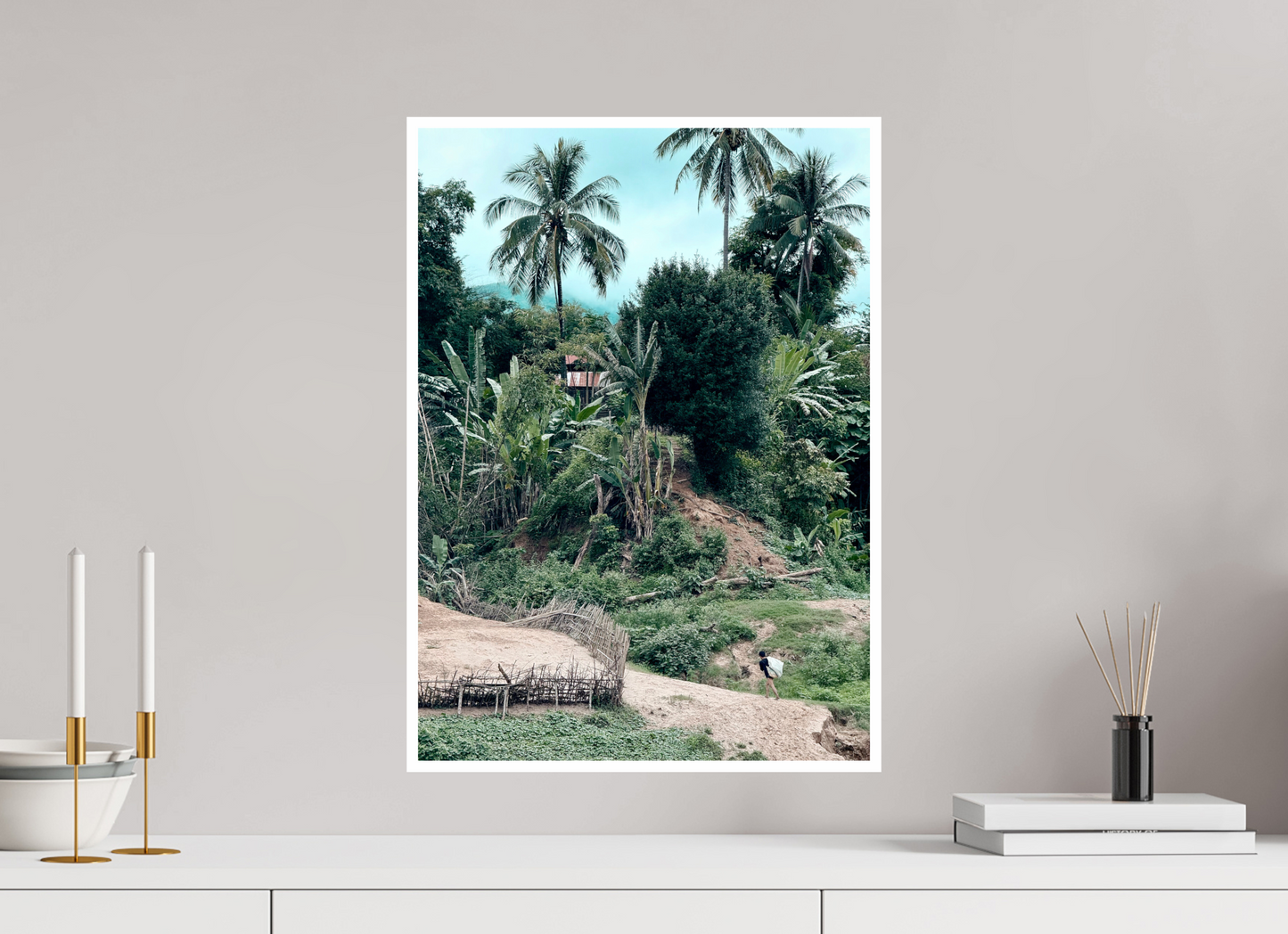 40 x 56 cm, Brillante Un paysan au Laos