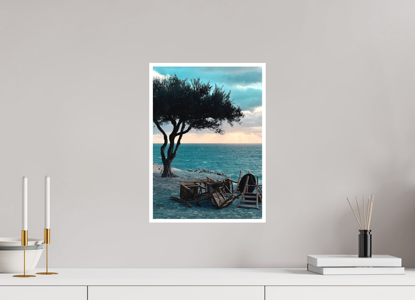 30 x 42 cm, Mate L'horizon de Monemvasia