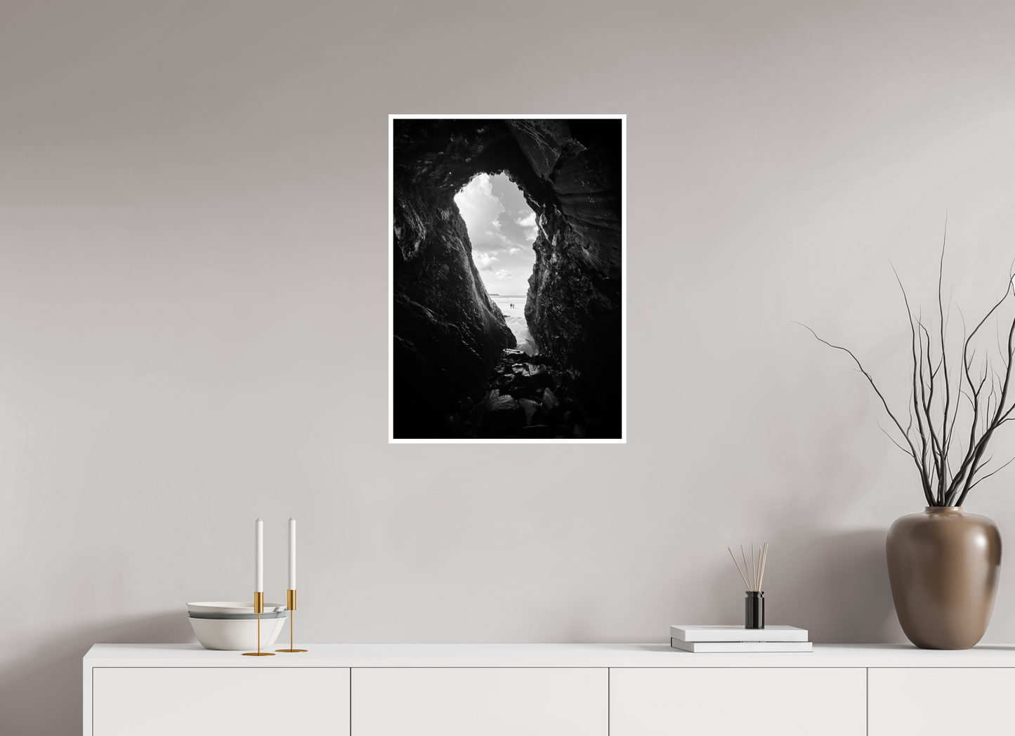 50 x 70 cm, Brillante Une grotte en Bretagne