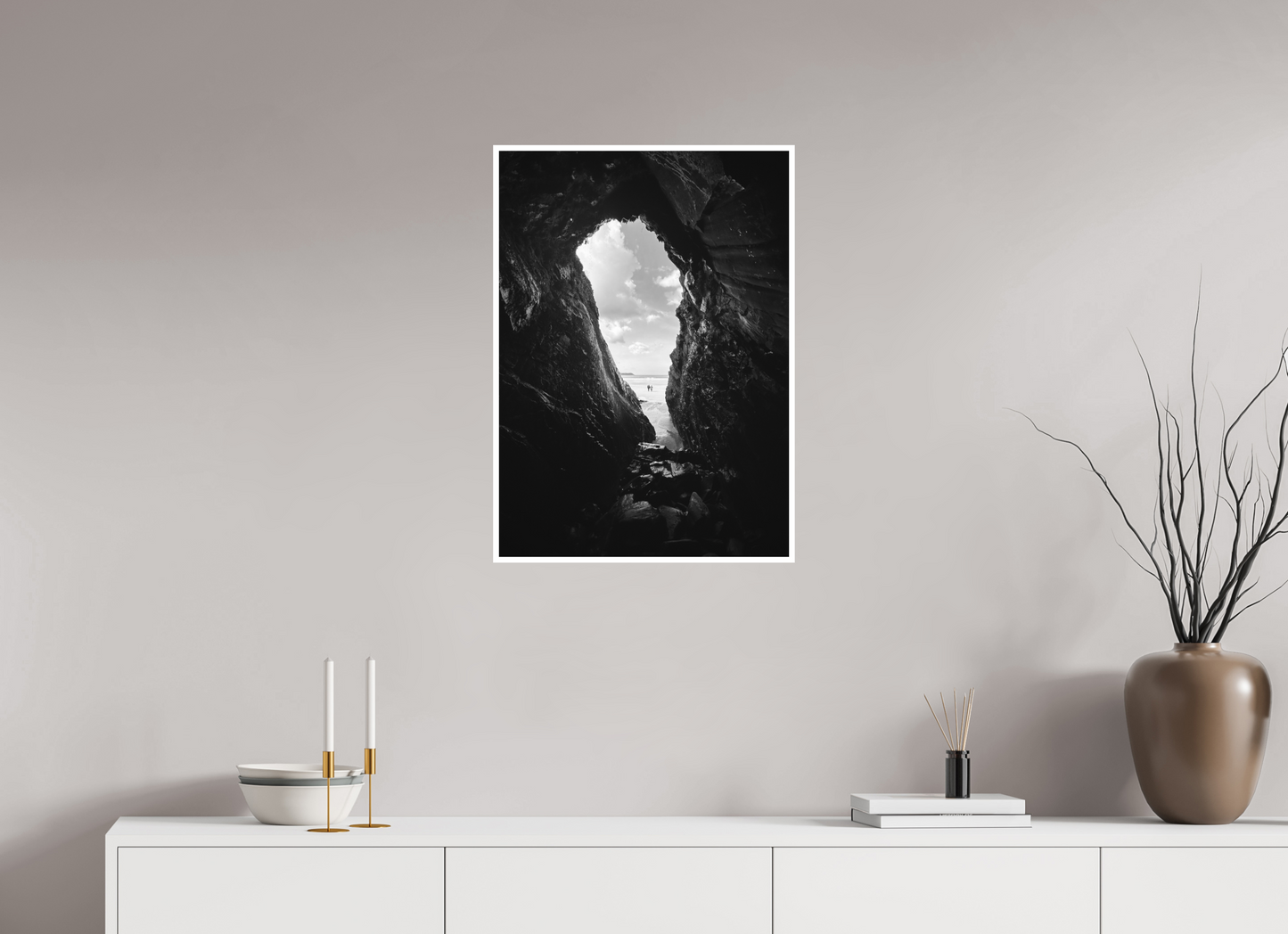 50 x 70 cm, Mate Une grotte en Bretagne