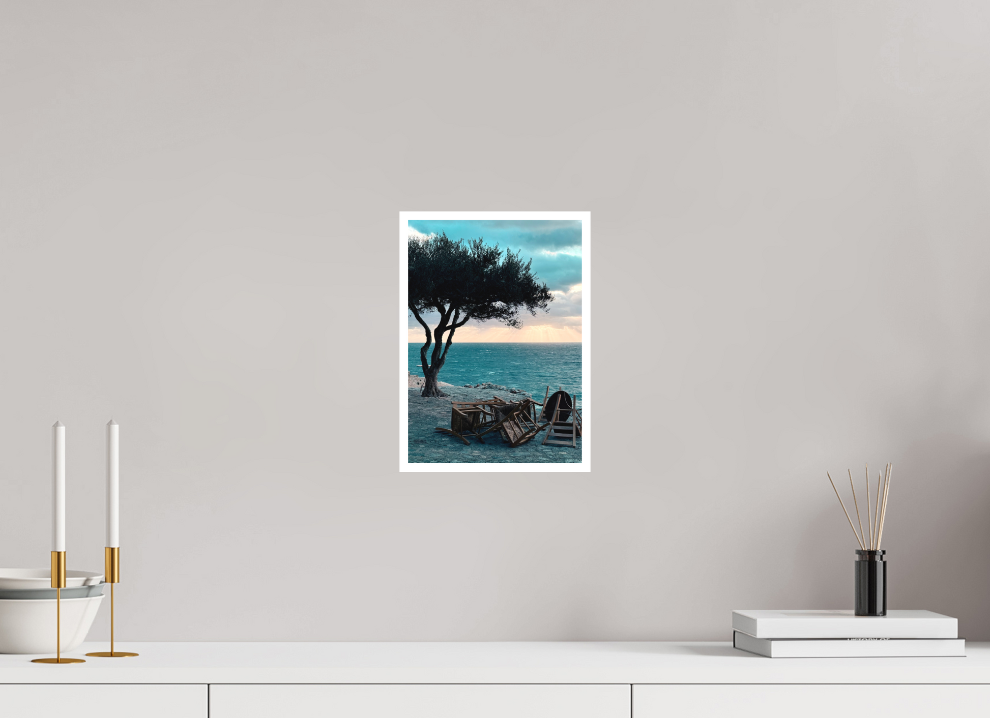 20 x 28 cm, Mate L'horizon de Monemvasia