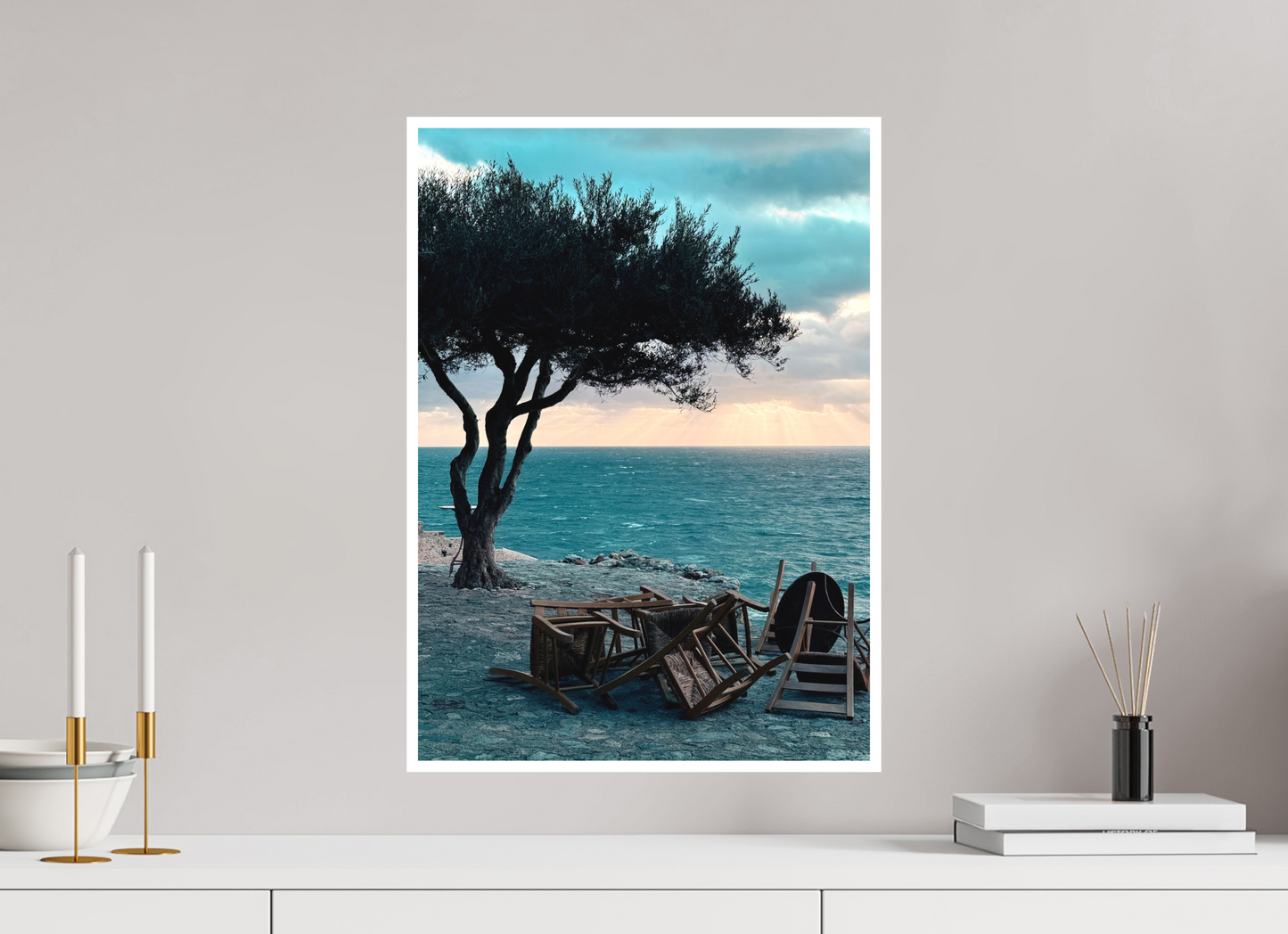 40 x 56 cm, Mate L'horizon de Monemvasia