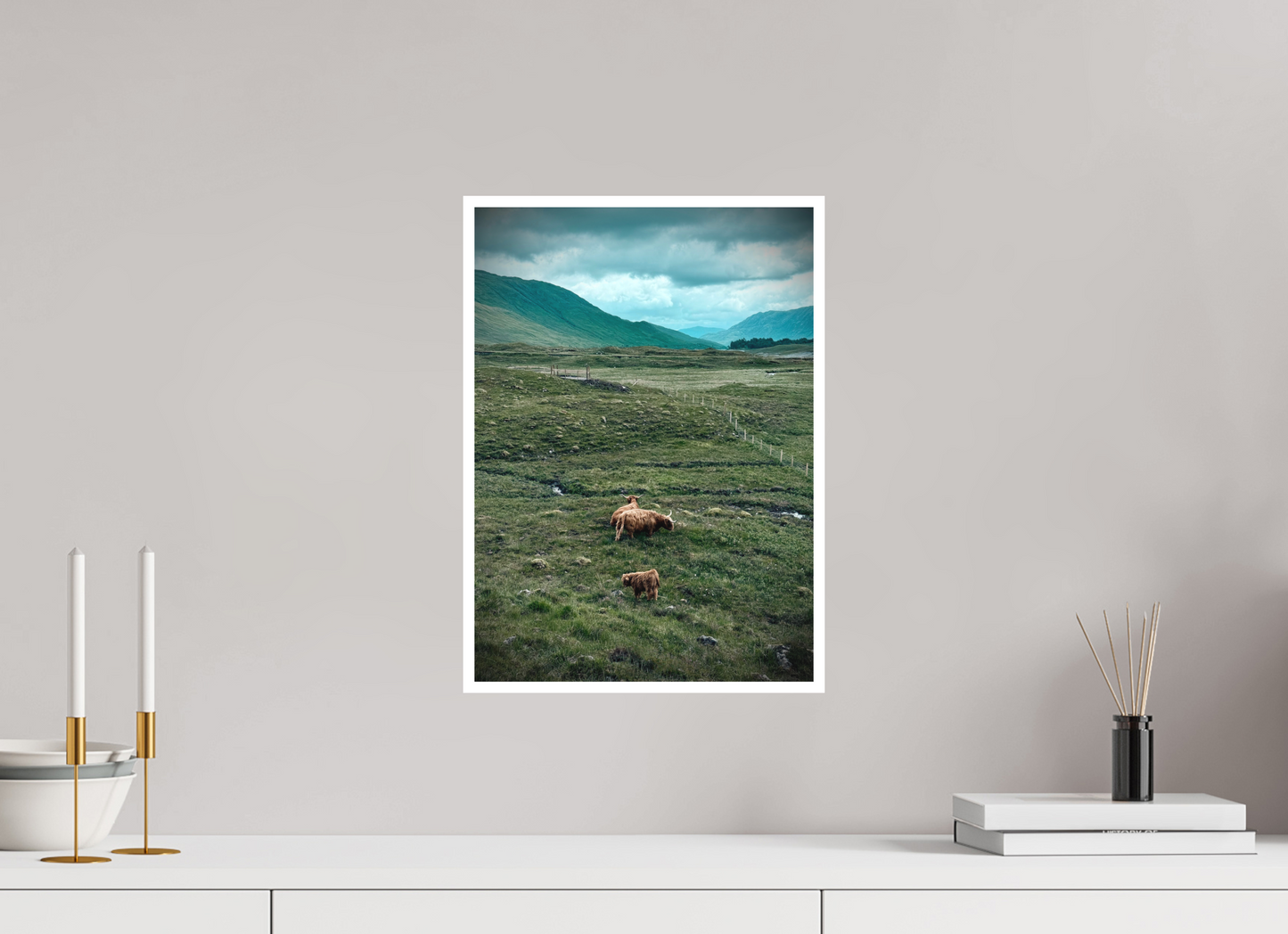 30 x 42 cm, Mate Les vaches des Highlands