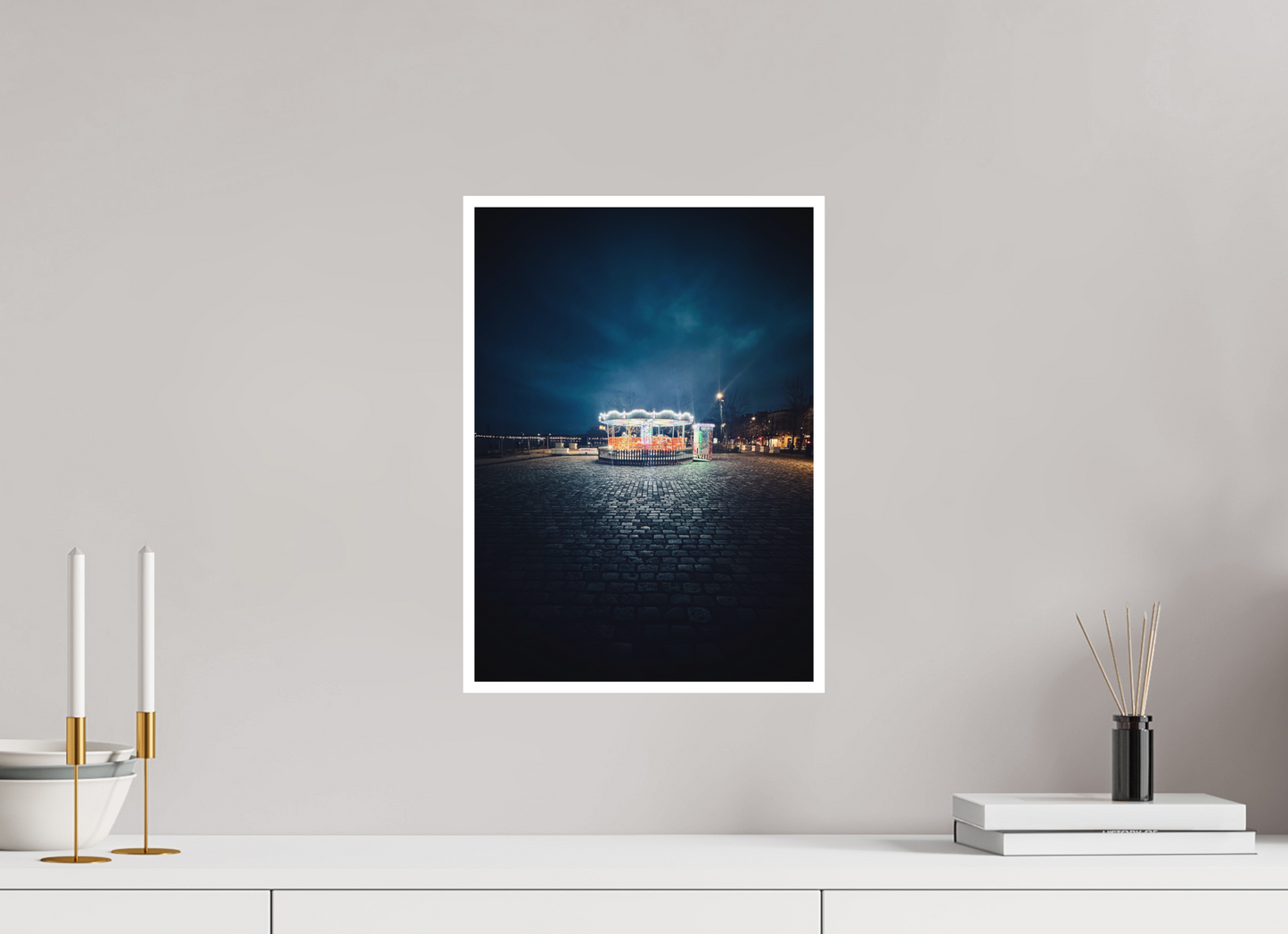 30 x 42 cm, Mate Le manège sur les quais