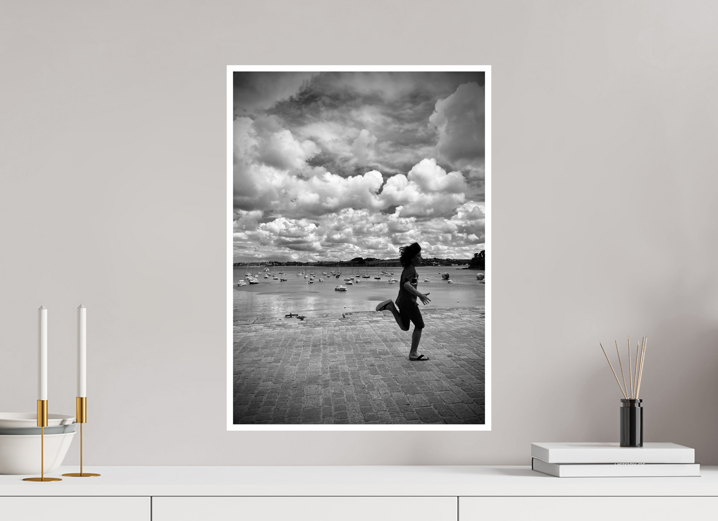 40 x 56 cm, Brillante Un enfant en Bretagne