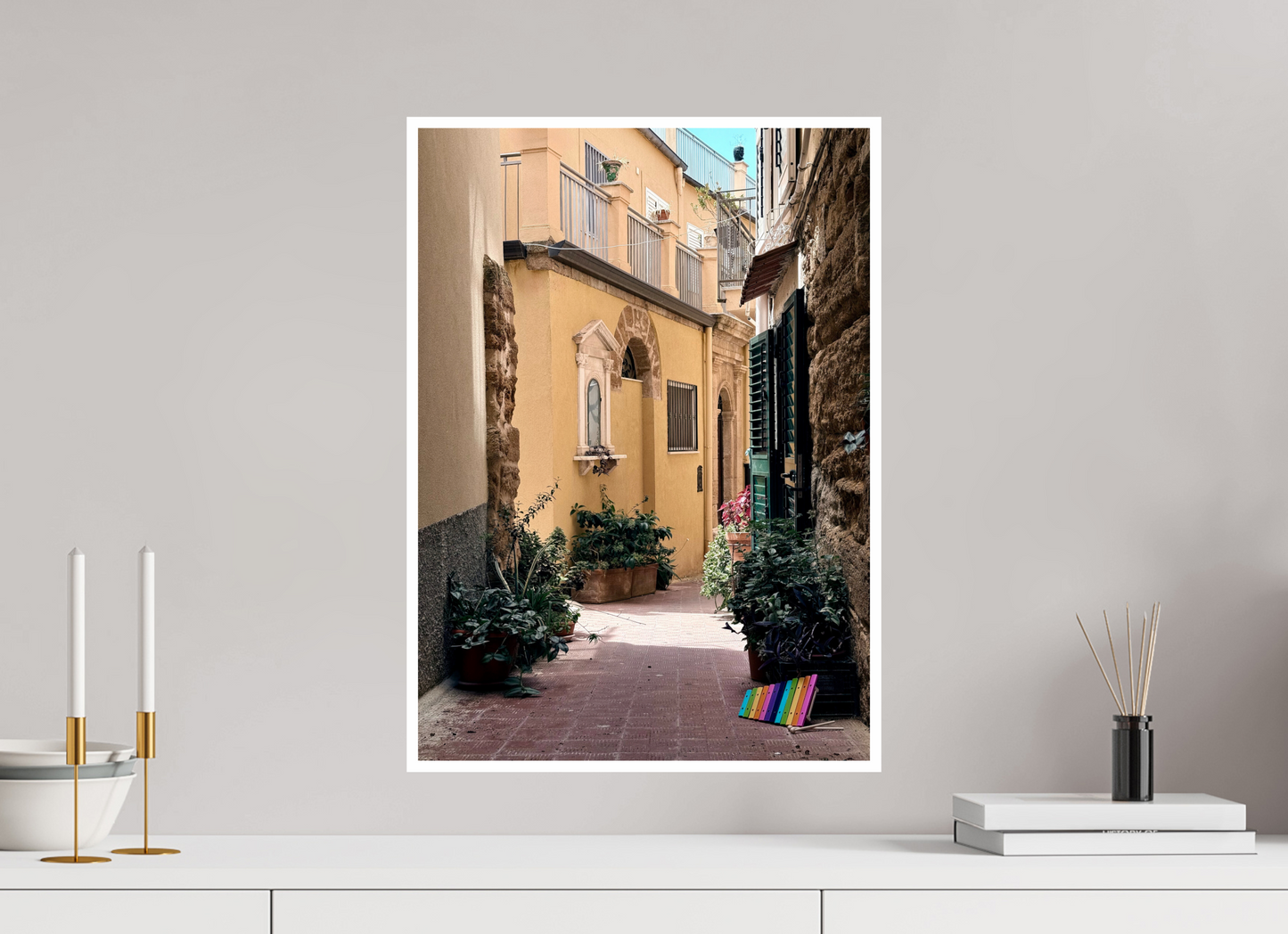 40 x 56 cm, Brillante Un xylophone en Sicile